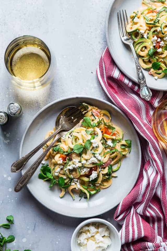 Low-Carb & Creamy: Roasted Red Pepper Zucchini Noodles